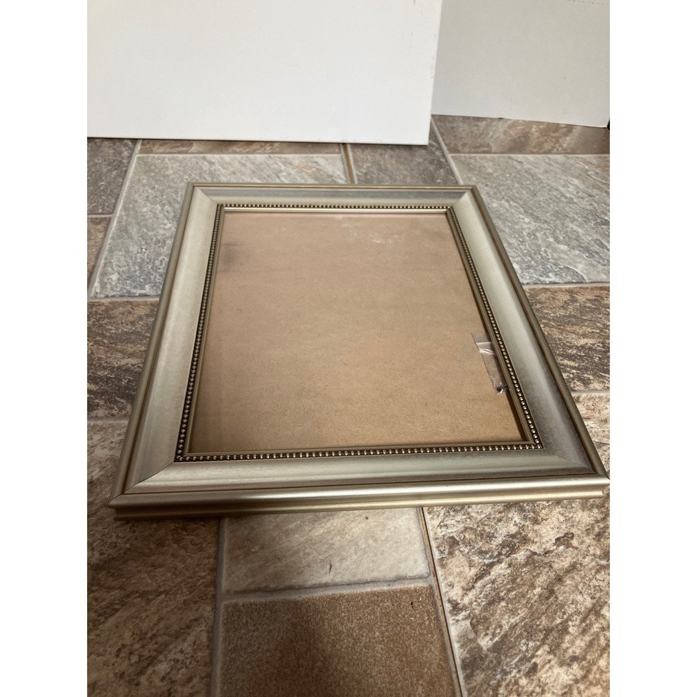 Aaron Brothers Champagne Silver Beaded 11x14 Picture Frame Wall Decor Classic